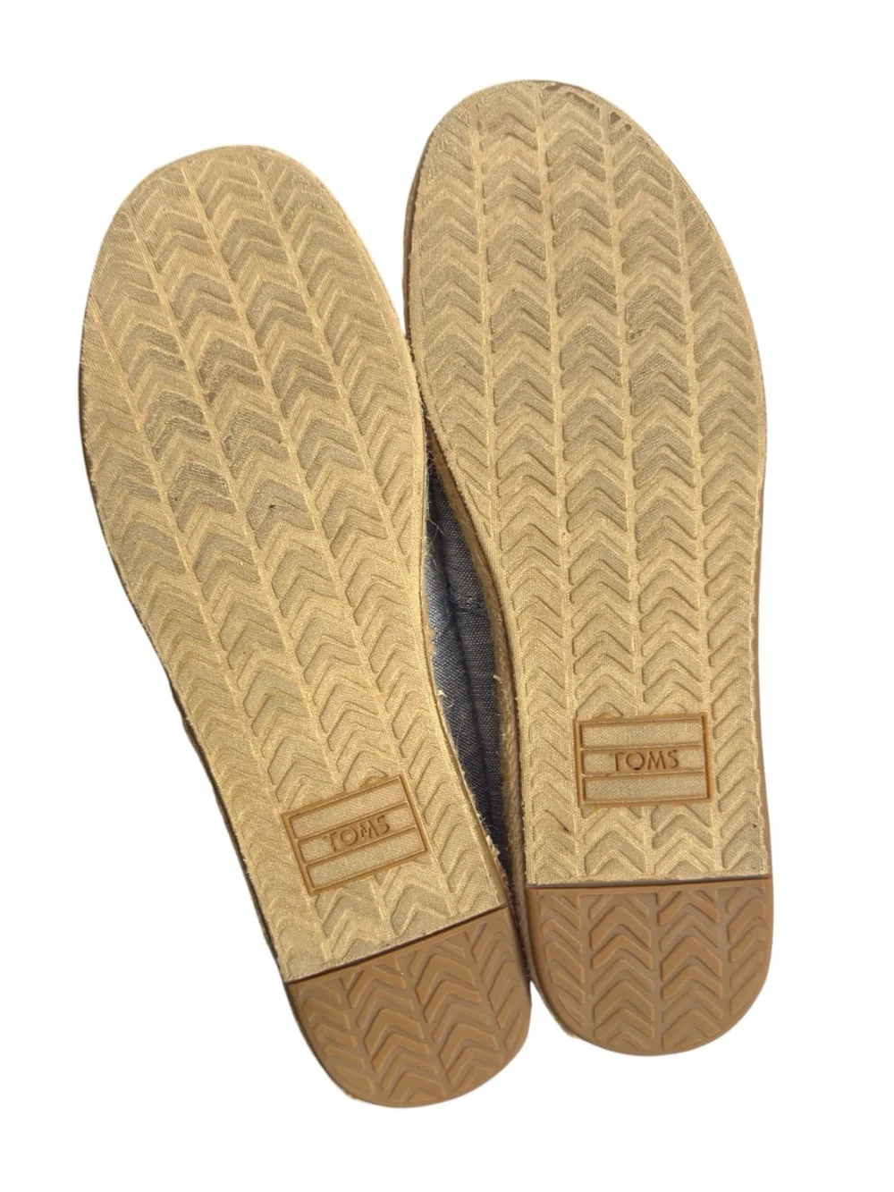 TOMS Open Toe Platform Alpargata Espadrilles Chambray Blue Women’s 8.5